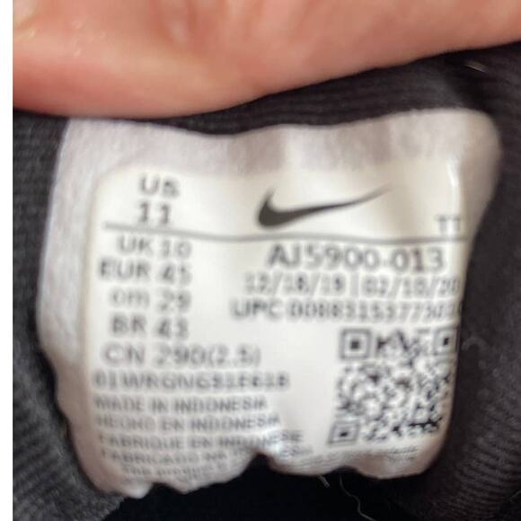 Nike Flex Men's 11 AJ5900-013 black gray white lightweight, gently used - Picture 4 of 4